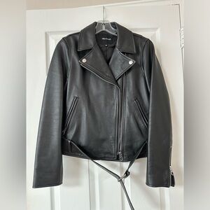 Madewell Black Leather Jacket Medium